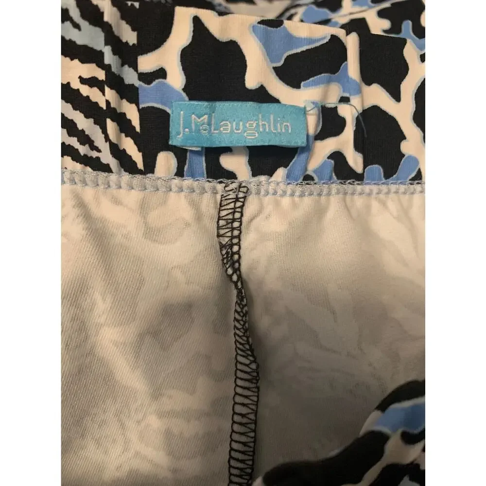 J. McLaughlin Blue Print Skirt/Skort Tennis Sport Athletic Size Medium